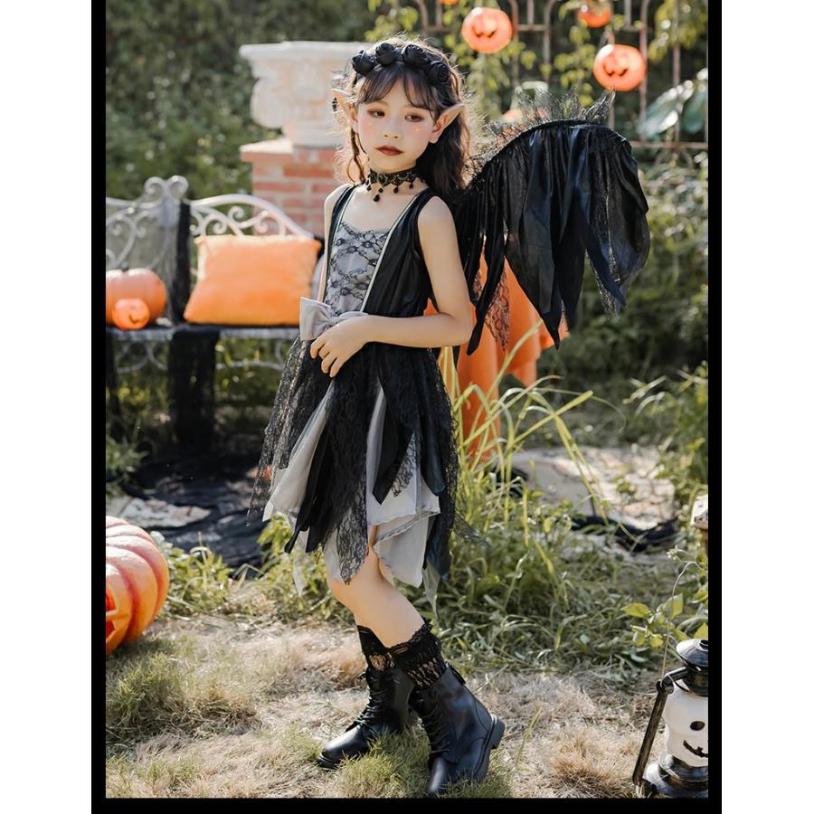 子供ハロウィン衣装 ロリターワンピース 翼 lolitaコスプレ メイド コスチューム 吸血鬼 cosplay 可愛い悪魔 仮装 変装 ウィッチ |  | 01