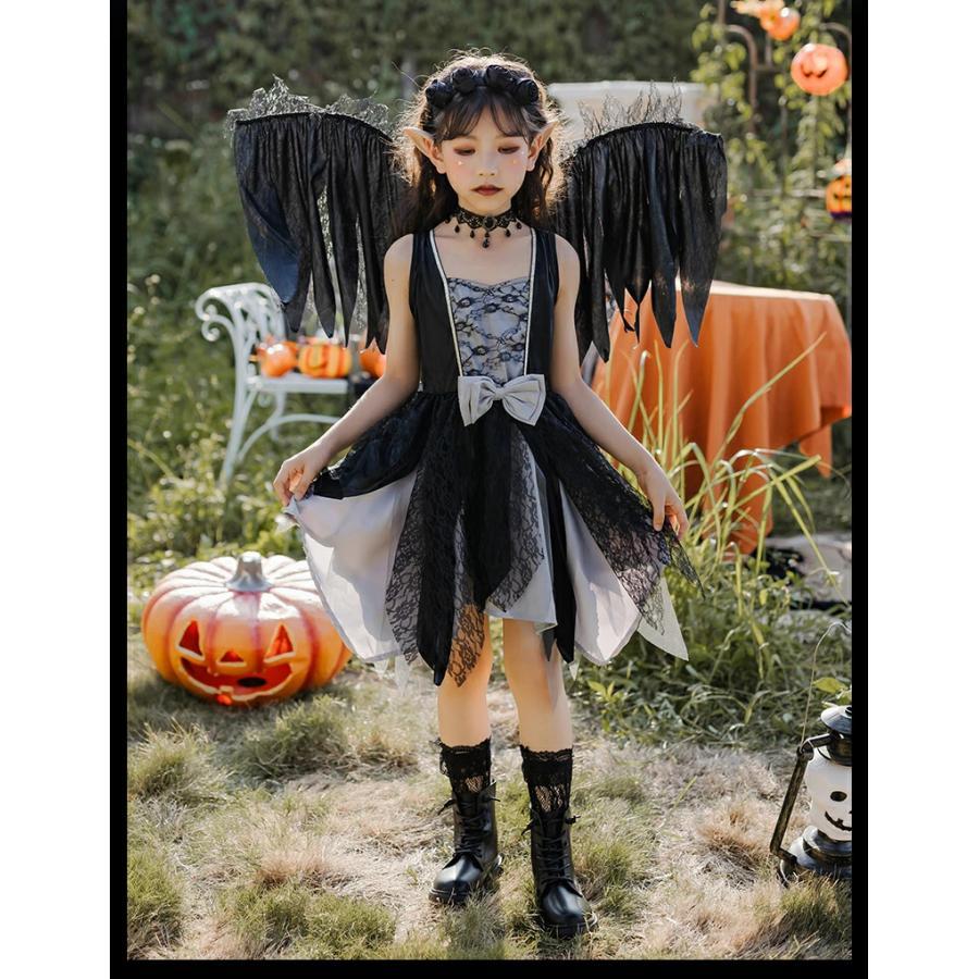 子供ハロウィン衣装 ロリターワンピース 翼 lolitaコスプレ メイド コスチューム 吸血鬼 cosplay 可愛い悪魔 仮装 変装 ウィッチ |  | 02