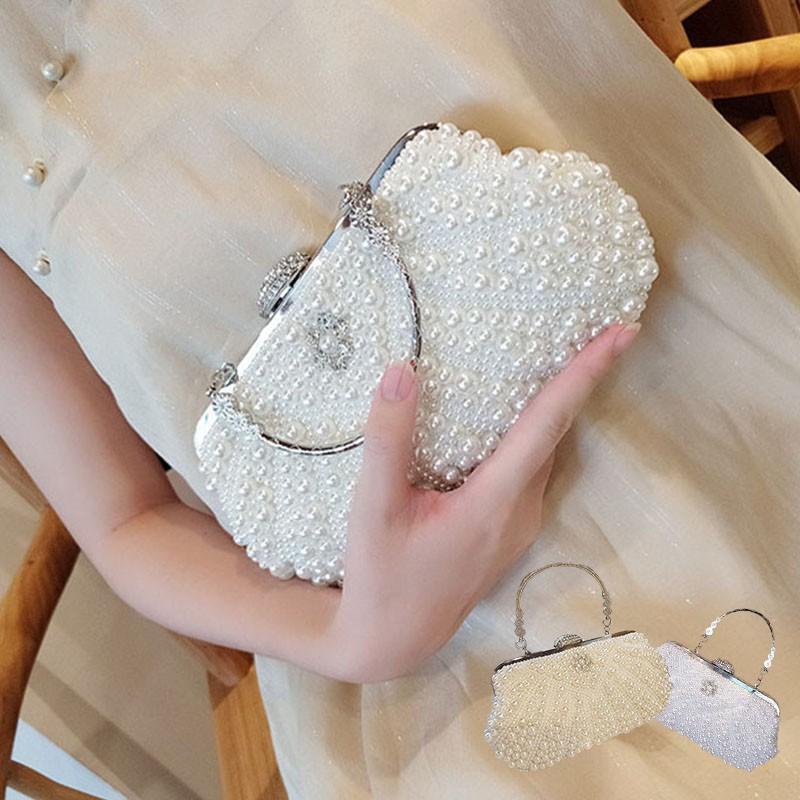 ハンドバッグ 結婚式 パールバッグ がま口かばん レディース 成人式 二次会 パーティーバッグ 3WAY ショルダーバッグ 斜めがけバッグ ビーズ 上品 ハンドバッグ 結婚式 パールバッグ がま口かばん レディース 成人式