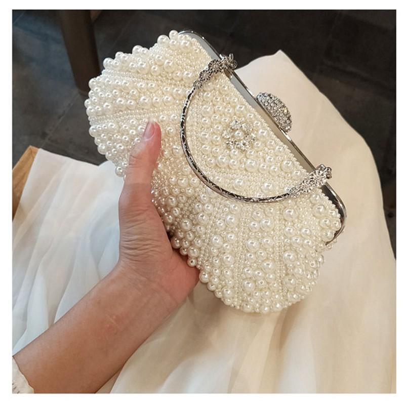 ハンドバッグ 結婚式 パールバッグ がま口かばん レディース 成人式