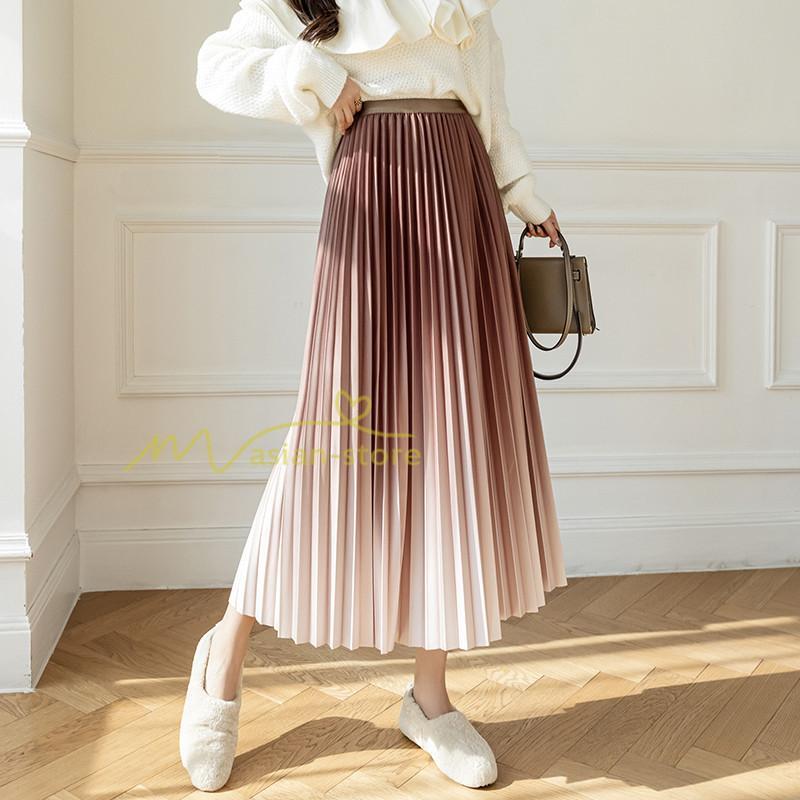 On グラデーション プリーツ スカート Size:S 全豪ver. グラデーションプリーツスカート(6colors)（ピンク・紫・緑・青