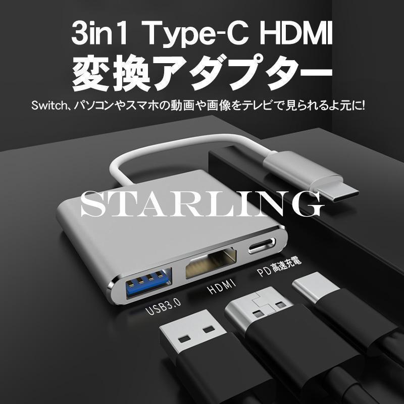 USB Type C HDMI 変換ケーブル Type C HDMI 変換アダプター スマホ画面 テレビに映す wifi YOUTUBEをテレビで見る｜akarishop｜11