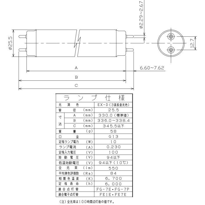 TOSHIBA（東芝） 直管形 昼光色 蛍光ランプ 直管スタータ形 15形 G13