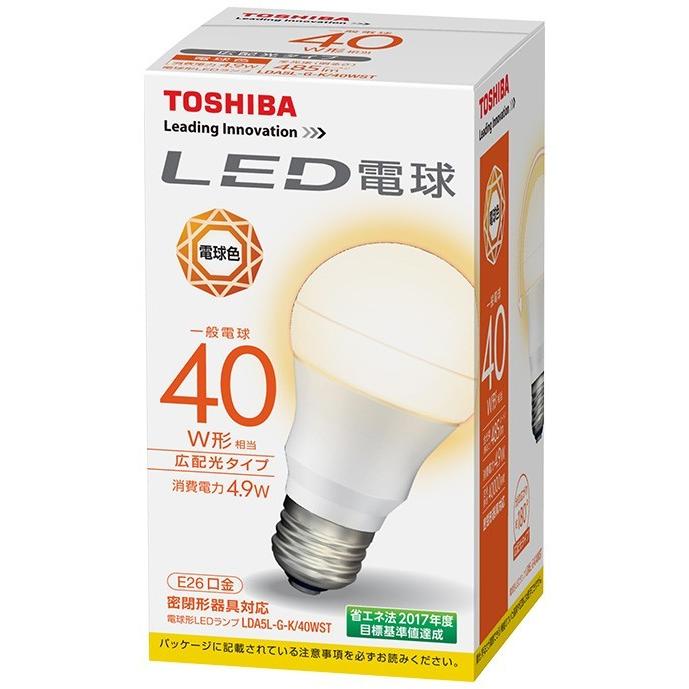 東芝 Led電球 一般電球形 広配光タイプ40w形 E26 電球色 Lda5l G K 40wst Lda5l G K 40wst あかりステーション Yahoo 店 通販 Yahoo ショッピング