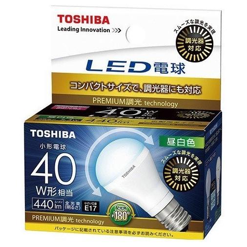 TOSHIBA（東芝） 昼白色 40W形相当 配光角約180度 広配光タイプ E17