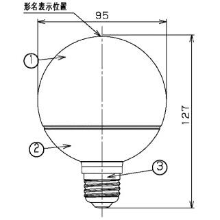 TOSHIBA（東芝） 電球色 60W形相当 LDG6L-G/60W/2 配光角約200度 E26