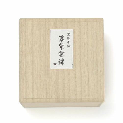 お香 香炉 空薫用 京焼 色絵丸香炉 濃紫雲錦 いろえまるごうろ こむらさきうんきん 724506 松栄堂 SHOYEIDO 日本製の画像