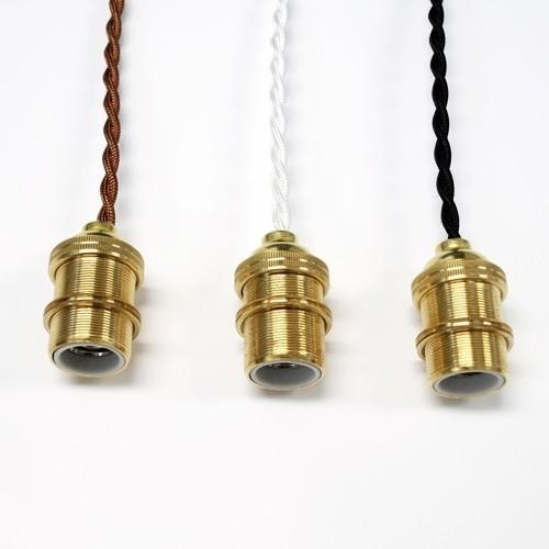 E-17真鍮ソケット30cm 照明 照明器具 LED対応 天井照明 パーツ 部品