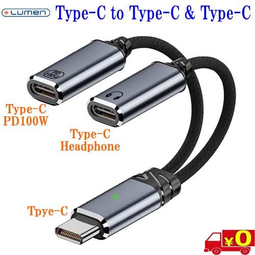 Lumen ルーメン LAD-CMCFCF100 分岐ケーブル Type-C to PD100W充電
