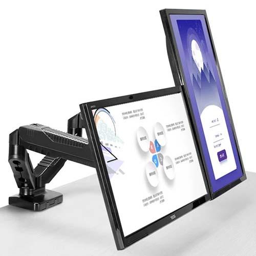 Lumen MA-GS207BK ガススプリング式 ２面液晶ディスプレイアーム Amazon.co.jp: Lumen MA-GS207BK ガススプリング式 2面液晶