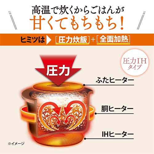 象印（ZOJIRUSHI） 日本製【3合】NP-RU05 圧力IH炊飯ジャー 極め炊き
