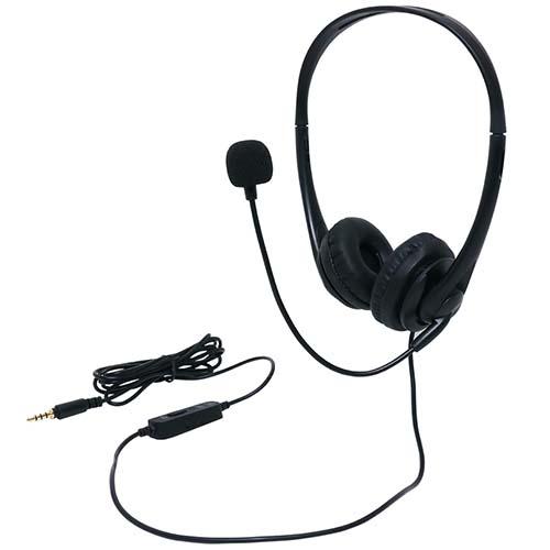 MCO ミヨシ PHP-01 マイクのオン/オフ付 イヤホン 4極3.5mm 接続 ヘッドフォン リモコン搭載 ボイスチャット オンライン授業 Web会議【送料無料t】Headphone+Mic | ミヨシ | 01