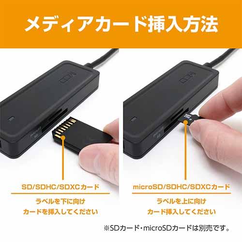 MCO ミヨシ Type-C USB3.2 Gen2 USH-10G2C 4ポートハブ 10Gbps 超高速データ転送 & USB2.0 カードリーダー【送料無料n】Type C to A 4Port HUB + SD reader｜akariya7｜06