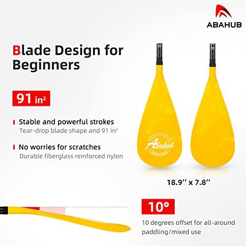 Abahub カーボン SUPパドル パドルボード用 3ピース 軽量