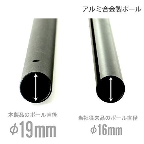 DODディーオーディー コンパクトタープポール ブラック 収納40cm 太さ