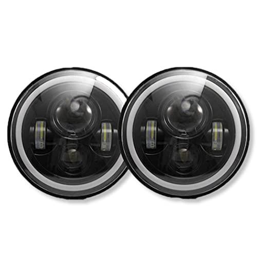 7インチ LEDヘッドライト 左右セット Lezalic 7インチ ヘッドライト led 左右 2個 イカリング デイライト