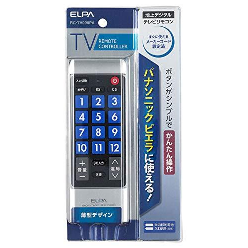 (未使用･未開封品)　ELPA エルパ テレビリモコン パナソニック Panasonic ビエラ 設定不要ですぐに使える RC-TV008PA f4u0baa エルパELPA テレビリモコン パナソニック用 RC-TV008PA