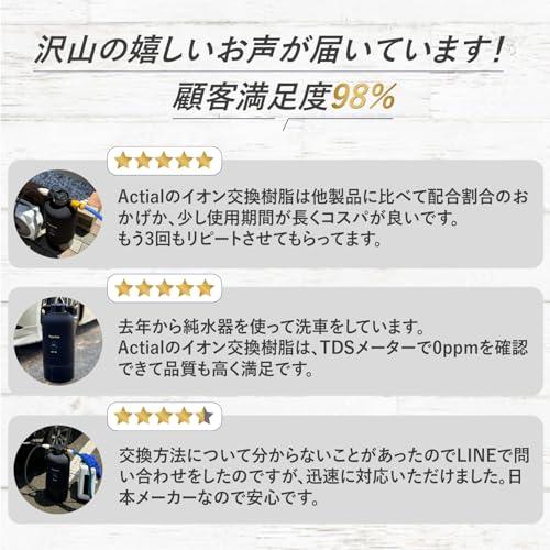 ACTIAL 純水器 イオン交換樹脂 洗車 10L イオン交換樹脂10L 5L×2 ACTIAL 純水器 イオン交換樹脂 洗車 10L イオン交換樹脂10L 5L×2