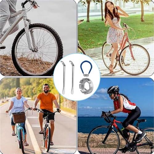 Jindizi 自転車 スポークレンチ 工具セット， タイヤレバー ニップル