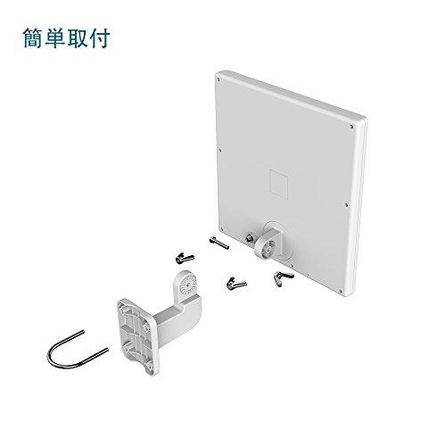ANTOP 地デジ 屋外テレビアンテナ 室外HD TVアンテナ 360度全方位受信 UHF対応 平面アンテナ 88KM受信範囲 抗UVコーテイン