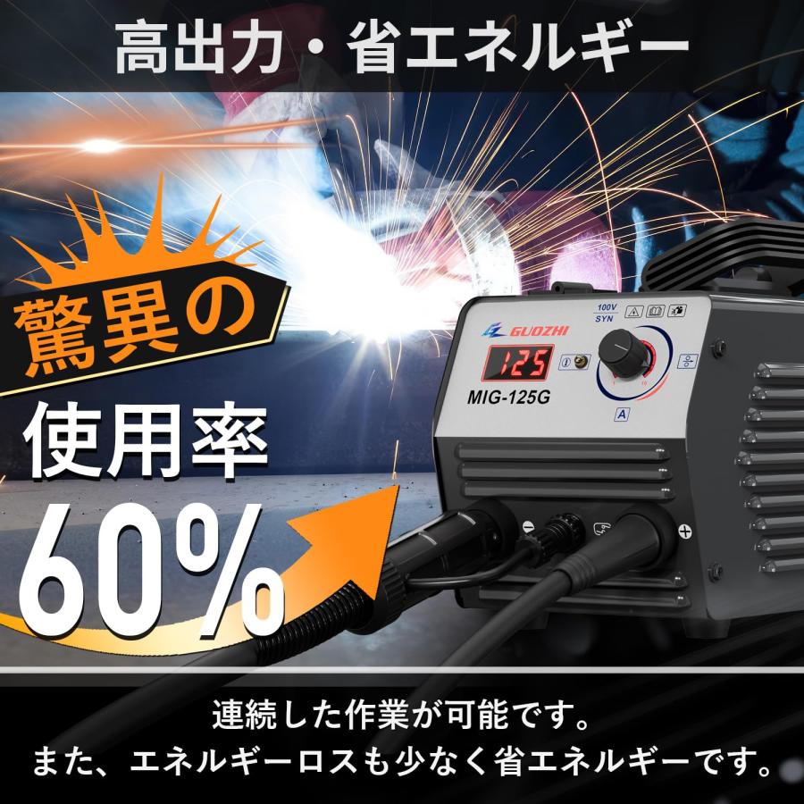 GZ GUOZHI 半自動溶接機 100v 溶接機 ノンガスワイヤー溶接
