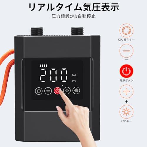 HUAJUN サップ 電動ポンプ sup 空気入れ 電動 20PSI 空気入れ 空気抜き ６つのノズル付き ポータブルポンプ 12V DC&Ty_3