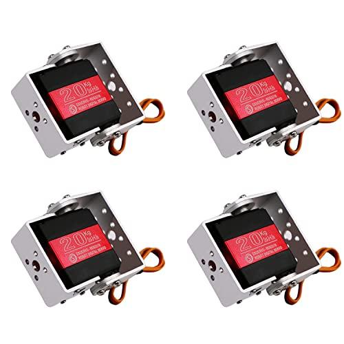 RCmall 4個 RDS3218 20KG デュアル シャフト U マウント RC デジタル