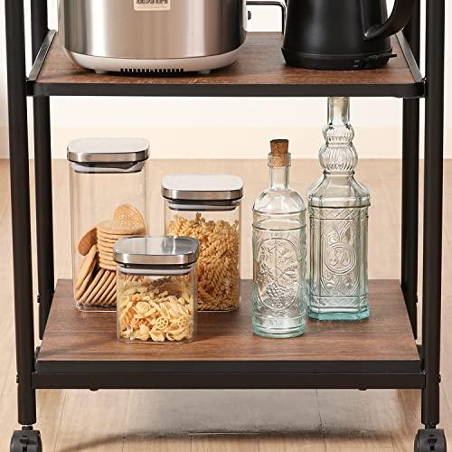 不二貿易 レンジ台 キッチンラック 幅51.5×41×高さ89.5cm ブラック