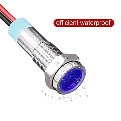 Kiligen 10個 6mm AC/DC 12-24V LED 防水インジケータライト