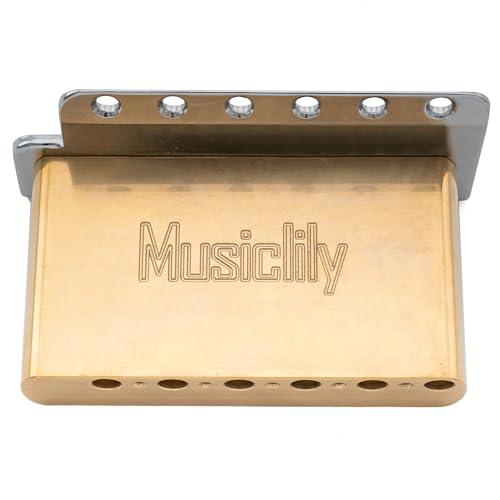 Musiclily Ultraブラス製42mmトレモロブロック11.3mm弦ピッチ USA