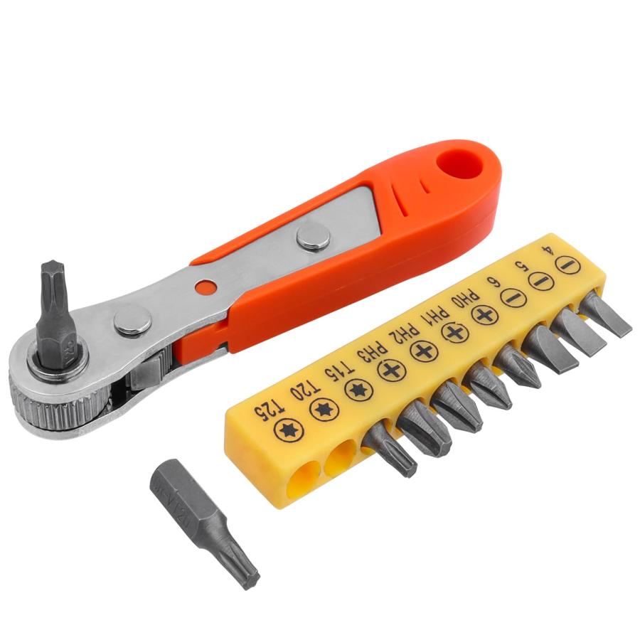 Wolfride ラチェットドライバー 超薄型ビット ストレートタイプ 直角