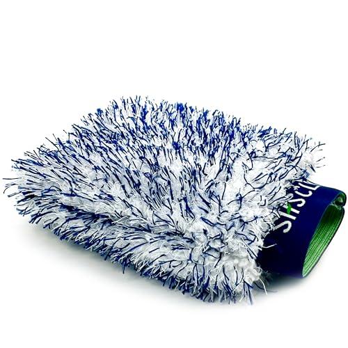 SHSCLY シスクレー 洗車 ミット ハイブリッドミット グローブ マイクロファイバー 手袋 ホイール 洗車用品 車 バイク用 ウォッシュミッ の商品画像