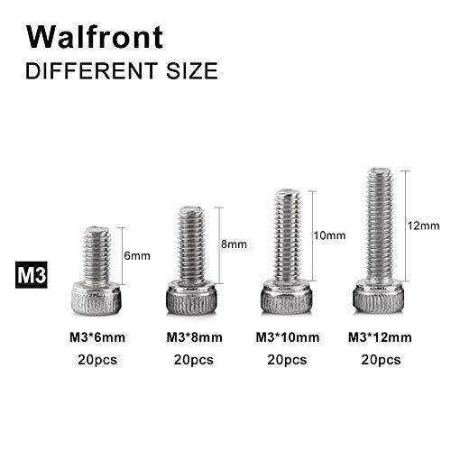 160pcs 六角穴付ボルトセット 304ステンレス鋼 全ねじ M3 六角