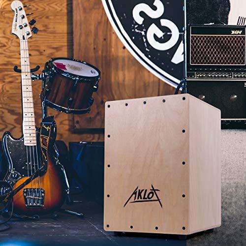 AKLOT カホン ボックスドラム Cajon 木製 パーカション 打楽器 ケース付き 内部調節可能なスネア 初心者・プロ 35.5*25.4*_6