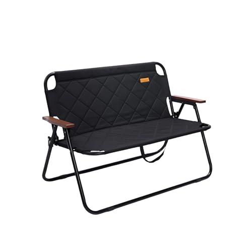 HAEOZIZU アウトドアチェア 軽量 2人掛け 折りたたみ 椅子 アルミ ニ人