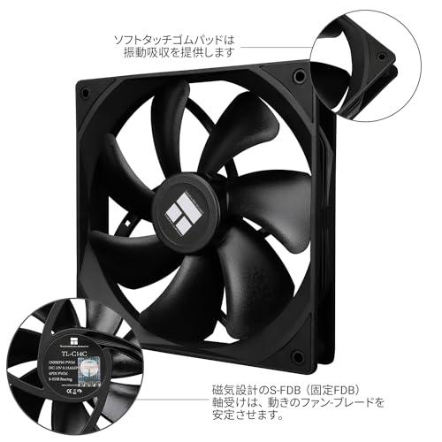 Thermalright TL-C14C CPUファン140mmケースクーラーファン、S-FDB