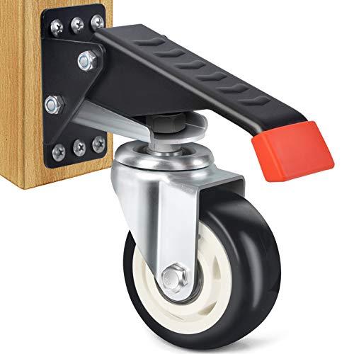 在庫限り廃番】ウッドホイールキャスタ – キャスタ・運搬台車のシシク 高耐久キャスター キャスターホイールスニチュアホイール 4インチ ダイニングカーサーユニバーサルホイール交換用フットホイール、ヘビー