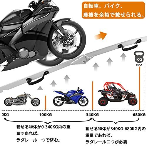 HSINMAXit アルミラダーレール 1本セット 長さ226cm 幅30.5cm 耐