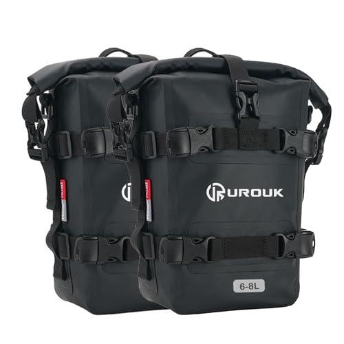 UROUK 6-8L ショルダーストラップ付き防水オートバイバンパーバッグ