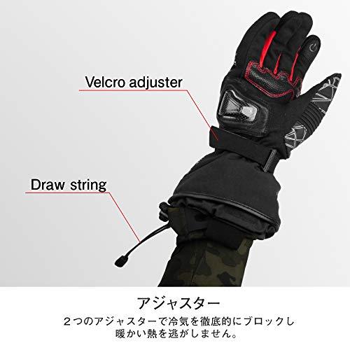 コミネKOMINE バイク用 アドバンスドプロテクトエレクトリックグローブ ブラック 3XL EK-205 1183 秋冬春向け 防水防寒カーボ_6