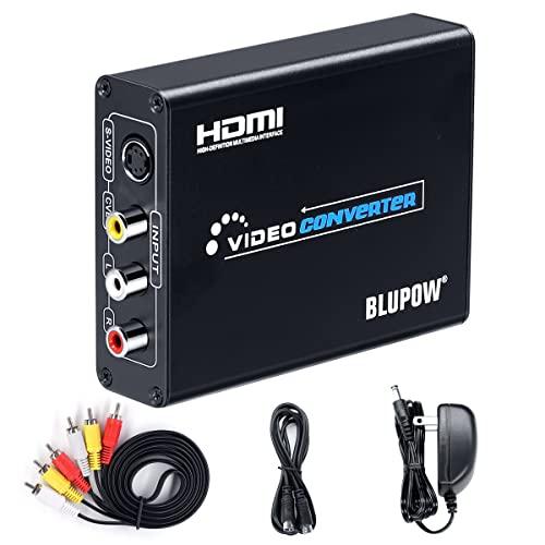 BLUPOW コンポジット/S端子 to HDMI 変換器 1080P対応 Composite 3RCA