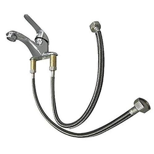 洗面台用 シングルレバー 混合 水栓 蛇口 給水フレキ管 50cm 2本