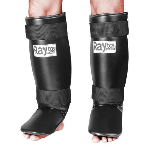 Raytos ベーシックレッグガード レガース キックボクシング 足サポーター キックボクシング レッグガード すね当て 3cm厚手インナー 衝 の商品画像
