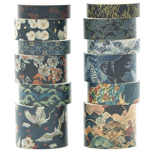 Songdao 12巻 京都風雲 マスキングテープ セット 花のアート・接着