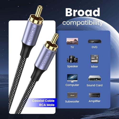 MOSWAG RCAオス-RCAオス 同軸デジタルケーブル サブウーファー