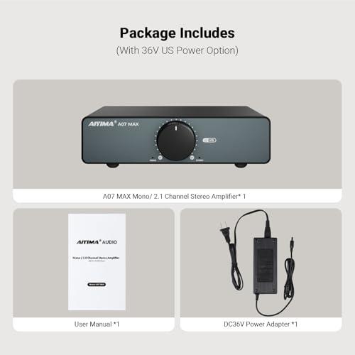 AIYIMA A07 MAX HIFI パワーアンプ 2チャンネルホームオーディオ