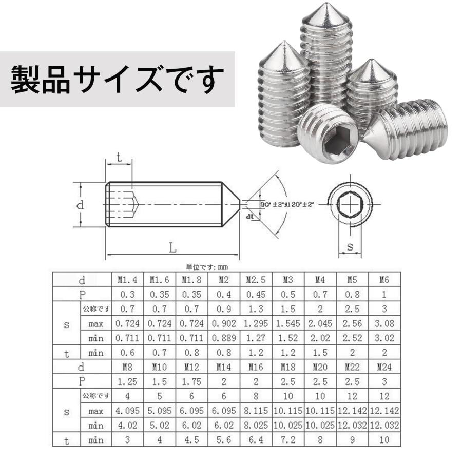 イモネジセット 六角ネジセット 200pcs 六角穴付止めネジ セット イモネジ304 ステンレス鋼いもねじ 接続用 修理ツール M3/M4 ...