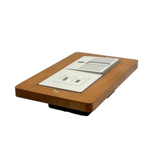 BiHeimdallr 天然木 スイッチカバー 木目 スイッチプレート 木製