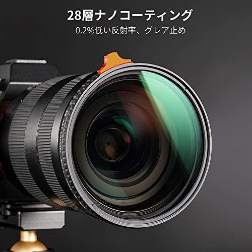 ハッピープライス K&F Concept 82mm 可変NDフィルター ND3-ND1000 日本製AGC光学ガラス HD超解像力 低い反射率 360°無段階調節
