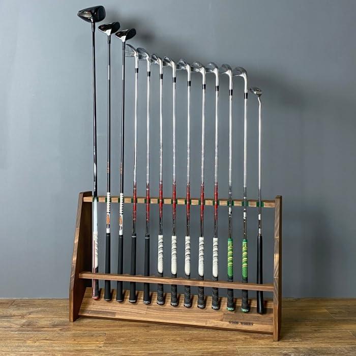 WOOD WORKS 日本製 ゴルフクラブスタンド 13本用 【色：ブラウン】組立済 WOOD WORKS 日本製 ゴルフクラブスタンド 13本用 色：ブラウン組立済